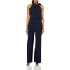 image:imageVince Camuto Kors Crepe Bow Neck Halter JumpsuitNavy