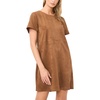 image:imageVince Camuto Panneled Shift Mini Dress with Exposed StitchingCamel