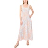image:imageVince Camuto Womens Four Tier Square Neck Maxi DressTangerine