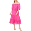 image:imageVince Camuto Womens Pleated Crew Neck Maxi DressRaspberry Sorbet