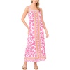 image:imageVince Camuto Womens Printed Challis Smocked Bodice Maxi DressTaffy Pink