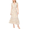 image:imageVince Camuto Womens Ruffled Sleeves VNeck Tiered Maxi DressAntique White