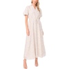 image:imageVince Camuto Womens Short Puff Sleeve Front Placket Maxi DressLake Breeze