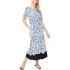 image:imageVince Camuto Womens Short Sleeve Cross Over Maxi DressRich Black