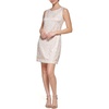 image:imageVince Camuto Womens Sleeveless Boat Neck Sequin Shift DressIvory