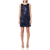 image:imageVince Camuto Womens Sleeveless Boat Neck Sequin Shift DressNavy