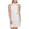 image:imageVince Camuto Womens Sleeveless Halter Tie Neck Shift Mini DressIvory