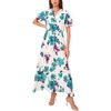 image:imageVince Camuto Womens Split Neck Puff Sleeve Maxi DressJungle