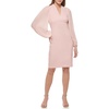 image:imageVince Camuto Womens Stretch Crepe Bodycon Dress with Chiffon Balloon SleevesBlush