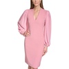 image:imageVince Camuto Womens Stretch Crepe Bodycon Dress with Chiffon Balloon SleevesMauve