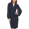 image:imageVince Camuto Womens Stretch Crepe Bodycon Dress with Chiffon Balloon SleevesNavy