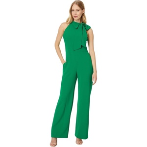 image:imageVince Camuto Kors Crepe Bow Neck Halter JumpsuitKelly Green