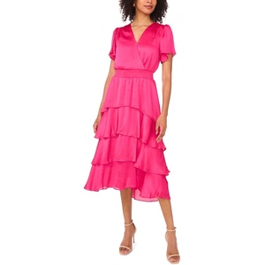 image:imageVince Camuto Womens Flutter Sleeve Tiered Maxi DressBeetroot Pink