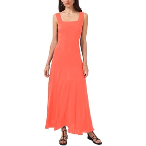 image:imageVince Camuto Womens Four Tier Square Neck Maxi DressCayenne