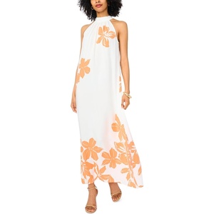image:imageVince Camuto Womens Halter High Neck Maxi DressTangerine