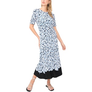 image:imageVince Camuto Womens Short Sleeve Cross Over Maxi DressRich Black