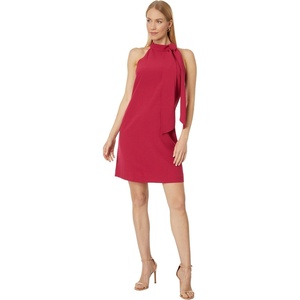 image:imageVince Camuto Womens Sleeveless Halter Tie Neck Shift Mini DressBerry