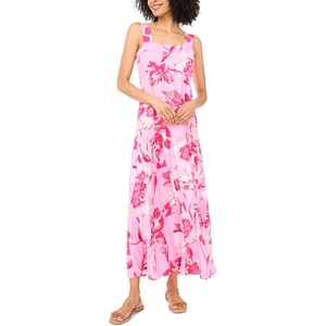 image:imageVince Camuto Womens Sleeveless Square Neck Tiered Maxi DressRaspberr Sorbet