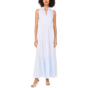image:imageVince Camuto Womens Sleeveless VNeck Tiered Maxi DressSky
