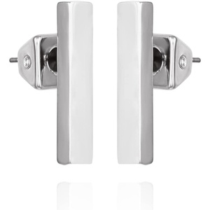 image:imageVince Camuto Silver Tone Vertical Rectangle Bar Stud Earrings For Women
