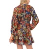 image:imageFloral Long Sleeve Dolman Sleeve One Tier Mini Dress Classic Navy