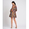 image:imageFloral Long Sleeve Dolman Sleeve One Tier Mini Dress Classic Navy