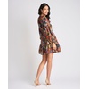 image:imageFloral Long Sleeve Dolman Sleeve One Tier Mini Dress Classic Navy