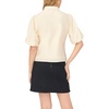 image:imageVince Camuto Button Front Bubble Sleeve TopAntique White
