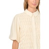 image:imageVince Camuto Button Front Bubble Sleeve TopAntique White