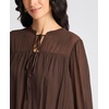 image:imageVince Camuto Long Sleeve Bubble Hem with SplitNeck and Two TiesRich Chocolate