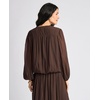 image:imageVince Camuto Long Sleeve Bubble Hem with SplitNeck and Two TiesRich Chocolate
