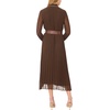 image:imageVince Camuto Pleated Buttonup Midi Dress with Contrast PipingRich Chocolate