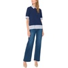 image:imageVince Camuto Short Sleeve Crew Neck TwoferClassic Navy