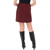 image:imageVince Camuto Womens Buckle Mini SkirtBurgundy