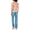 image:imageVince Camuto Womens Floral Short Sleeve Puff Sleeve Collar Buttondown TopSand Drift