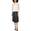 image:imageVince Camuto Womens Lace Long Sleeve Collared Button Down Knit BlouseNew Ivory
