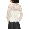 image:imageVince Camuto Womens Lace Long Sleeve Collared Button Down Knit BlouseNew Ivory
