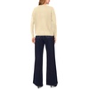 image:imageVince Camuto Womens Long Sleeve Center Front Seam Cozy SweaterCream Yellow