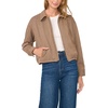 image:imageVince Camuto Womens Long Sleeve Collared Bubble Front Zip JacketFall Camel