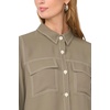 image:imageVince Camuto Womens Long Sleeve Collared Button Up Blouse with Flap PocketsEmerald Leaf
