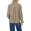 image:imageVince Camuto Womens Long Sleeve Collared Button Up Blouse with Flap PocketsEmerald Leaf