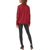 image:imageVince Camuto Womens Long Sleeve Extend Shoulder Center Facing Seam Cozy SweaterSweaterEarth Red