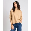 image:imageVince Camuto Womens Long Sleeve Extend Shoulder Center Facing Seam Cozy SweaterSweaterLatte Heather
