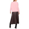 image:imageVince Camuto Womens Long Sleeve Extend Shoulder Center Facing Seam Cozy SweaterSweaterPrism Pink
