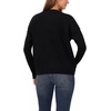 image:imageVince Camuto Womens Long Sleeve Extend Shoulder Center Facing Seam Cozy SweaterSweaterRich Black