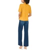image:imageVince Camuto Womens Short Sleeve Cable Puff Sleeve Crew Neck SweaterAmber
