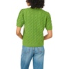 image:imageVince Camuto Womens Short Sleeve Cable Puff Sleeve Crew Neck SweaterSalted Lime Cozy