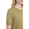 image:imageVince Camuto Womens Short Sleeve Contrast Neck SweaterAvocado