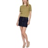 image:imageVince Camuto Womens Short Sleeve Contrast Neck SweaterAvocado