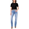 image:imageVince Camuto Womens Short Sleeve Contrast Neck SweaterRich Black